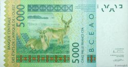 5000 Francs ESTADOS DEL OESTE AFRICANO  2005 P.617Hc FDC