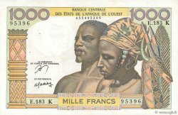 1000 Francs WEST AFRIKANISCHE STAATEN  1978 P.703Kn