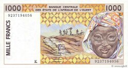 1000 Francs WEST AFRIKANISCHE STAATEN  1992 P.711Kb fST+