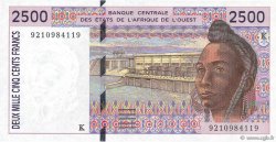 2500 Francs WEST AFRIKANISCHE STAATEN  1992 P.712Ka ST