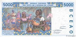 5000 Francs ESTADOS DEL OESTE AFRICANO  1992 P.713Ka FDC