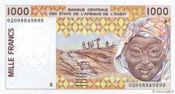 1000 Francs WEST AFRIKANISCHE STAATEN  2002 P.911Sf fST+
