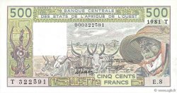 500 Francs ESTADOS DEL OESTE AFRICANO  1981 P.806Tc EBC+