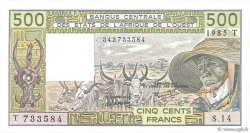 500 Francs WEST AFRICAN STATES  1985 P.806Th AU-