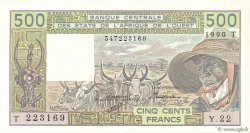 500 Francs ESTADOS DEL OESTE AFRICANO  1990 P.806Tl EBC