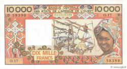 10000 Francs STATI AMERICANI AFRICANI  1981 P.809Te AU+