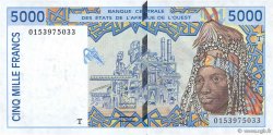 5000 Francs STATI AMERICANI AFRICANI  2001 P.813Tj FDC