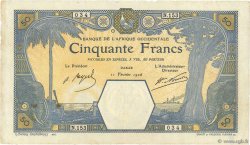 50 Francs DAKAR FRENCH WEST AFRICA (1895-1958) Dakar 1926 P.09Bb F