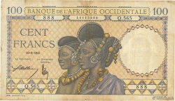 100 Francs FRENCH WEST AFRICA  1941 P.23 MB