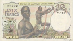 10 Francs FRENCH WEST AFRICA  1953 P.37 fST+