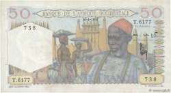 50 Francs FRENCH WEST AFRICA  1953 P.39 XF