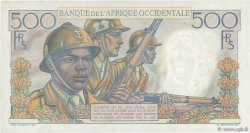 500 Francs FRENCH WEST AFRICA  1951 P.41 AU