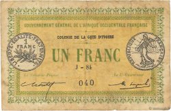 1 Franc COTE D IVOIRE  1917 P.02b