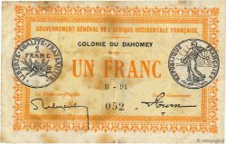 1 Franc DAHOMEY  1917 P.02a F