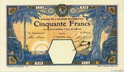 50 Francs DAKAR FRENCH WEST AFRICA Dakar 1919 P.09Ba SPL
