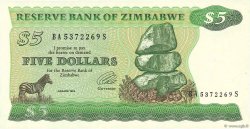 5 Dollars ZIMBABWE  1994 P.02e FDC