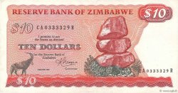 10 Dollars ZIMBABWE  1983 P.03d VF