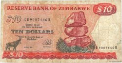 10 Dollars ZIMBABWE  1994 P.03e G