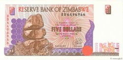 5 Dollars ZIMBABWE  1997 P.05a XF
