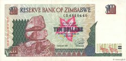10 Dollars ZIMBABWE  1997 P.06a VF