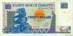 20 Dollars ZIMBABUE  1997 P.07a BC