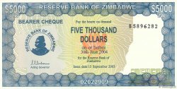 5000 Dollars ZIMBABUE  2003 P.21b FDC