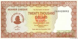 20000 Dollars ZIMBABWE  2003 P.23d UNC