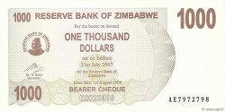 1000 Dollars ZIMBABWE  2006 P.44 FDC