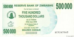 500000 Dollars ZIMBABWE  2007 P.51 UNC-