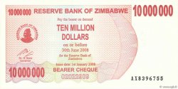 10 Millions Dollars ZIMBABUE  2008 P.55a SC+