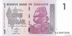 1 Dollar SIMBABWE  2007 P.65 ST