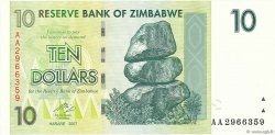 10 Dollars ZIMBABUE  2007 P.67 FDC