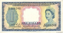 1 Dollar MALAYA and BRITISH BORNEO  1953 P.01a F+