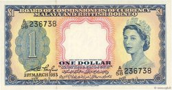 1 Dollar MALAISIE et BORNEO BRITANNIQUE  1953 P.01a SPL