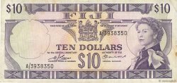 10 Dollars FIJI  1974 P.074b F+