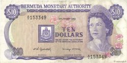 10 Dollars BERMUDA  1982 P.30b F+