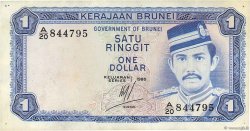 1 Ringgit - 1 Dollar BRUNEI  1980 P.06b VF