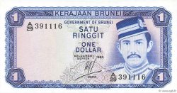 1 Ringgit - 1 Dollar BRUNEI  1984 P.06c fST