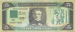 5 Dollars LIBERIA  1989 P.19 MB