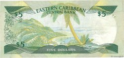 5 Dollars EAST CARIBBEAN STATES  1988 P.22k2 BC+