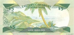 5 Dollars EAST CARIBBEAN STATES  1988 P.22l2 VF