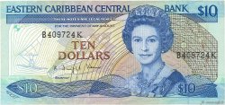 10 Dollars EAST CARIBBEAN STATES  1985 P.23k2 q.BB