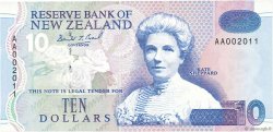 10 Dollars Petit numéro NEW ZEALAND  1992 P.178a UNC