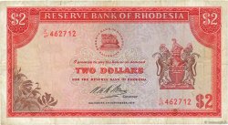 2 Dollars RHODÉSIE  1970 P.31c TB