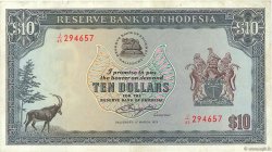 10 Dollars RHODESIA  1976 P.37a