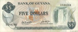 5 Dollars GUYANA  1966 P.22c BB
