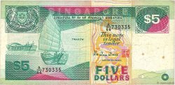 5 Dollars SINGAPORE  1989 P.19 F