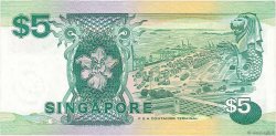 5 Dollars SINGAPORE  1989 P.19 SPL