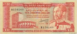 10 Dollars ÉTHIOPIE  1966 P.27a TTB