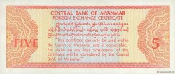 5 Dollars  MYANMAR  1993 P.FX02 SS